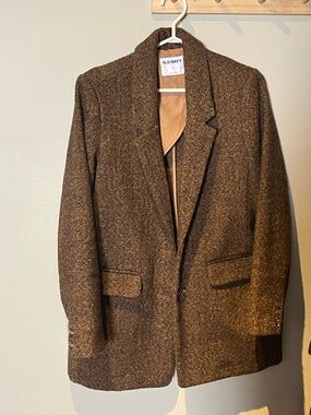 Old Navy Brown Herringbone Blazer